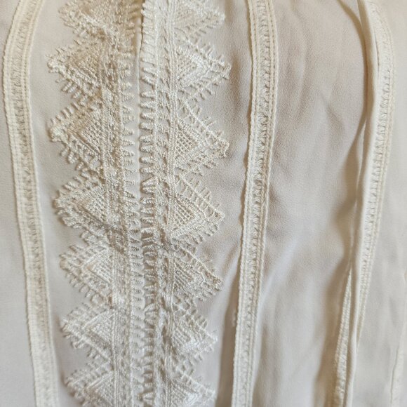 Rebecca Minkoff Long Sleeve Embroidered Top - Ivory - XS - Picture 3 of 8
